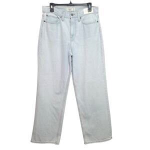 Abercrombie Mid-Rise Slouchy Jeans Size 28 Light Blue NWT Rigid Denim 30" Inseam